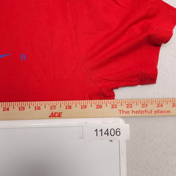 Nike Air Tee Graphic Casual Pullover Short Sleeve T Shirt Mens Size M Red - Picture 6 of 9
